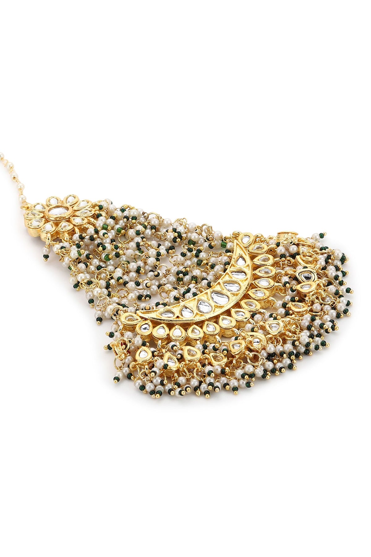 Phool Kundan Embellished Chandbalis 