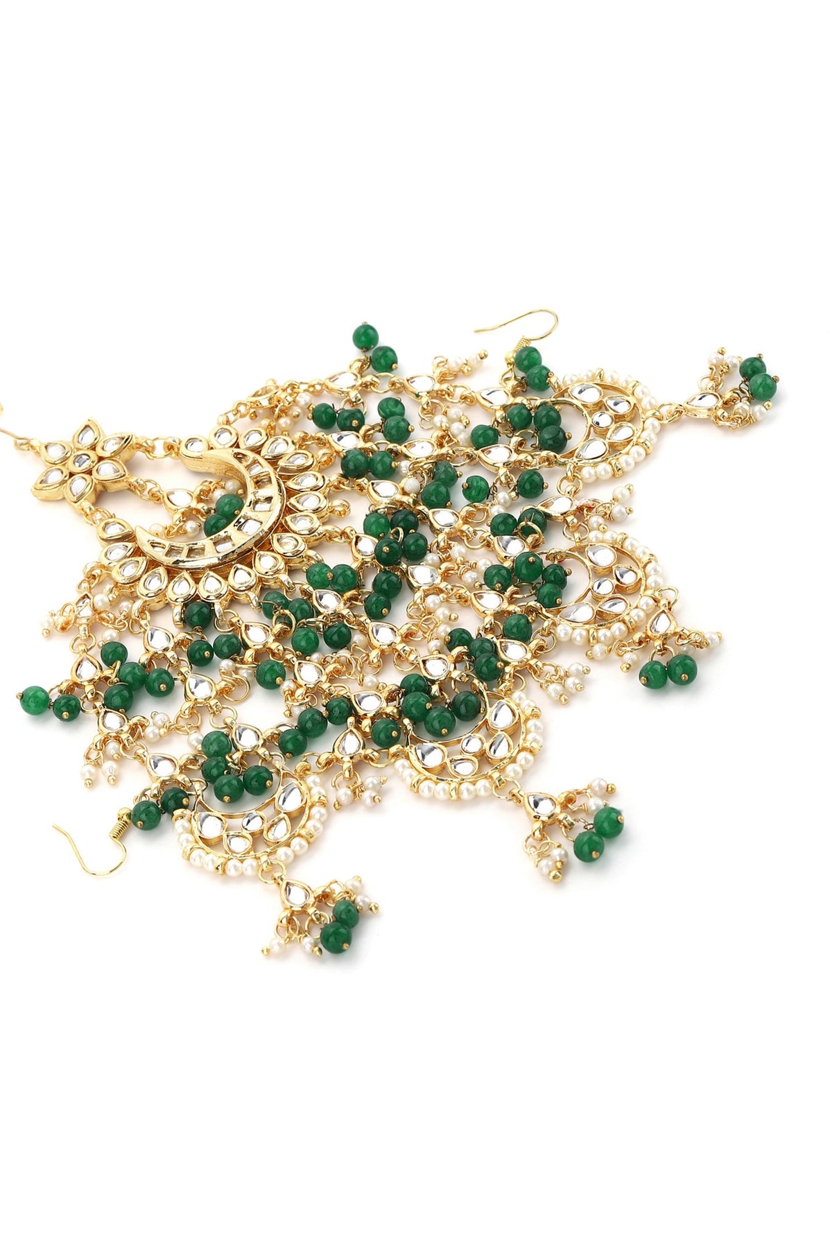 Gold Toned Kundan Beaded Passa 