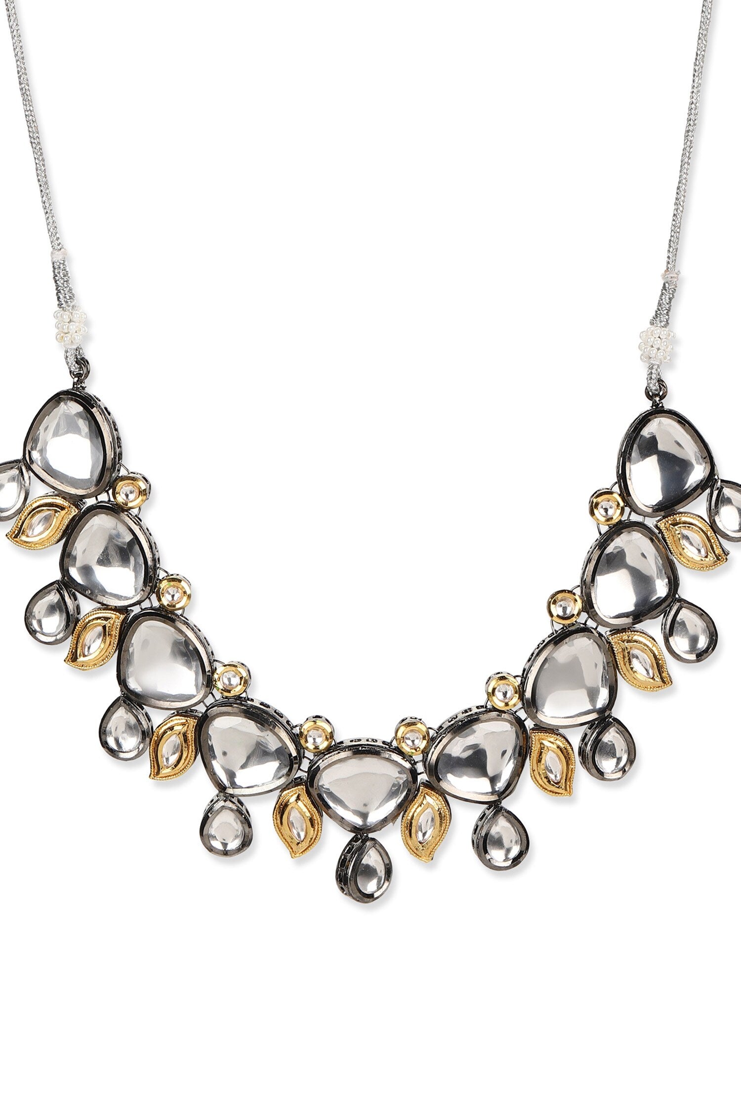 Gleaming Petal Kundan Necklace 
