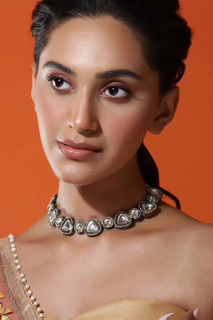 Gleaming Prism Globule Kundan Necklace 