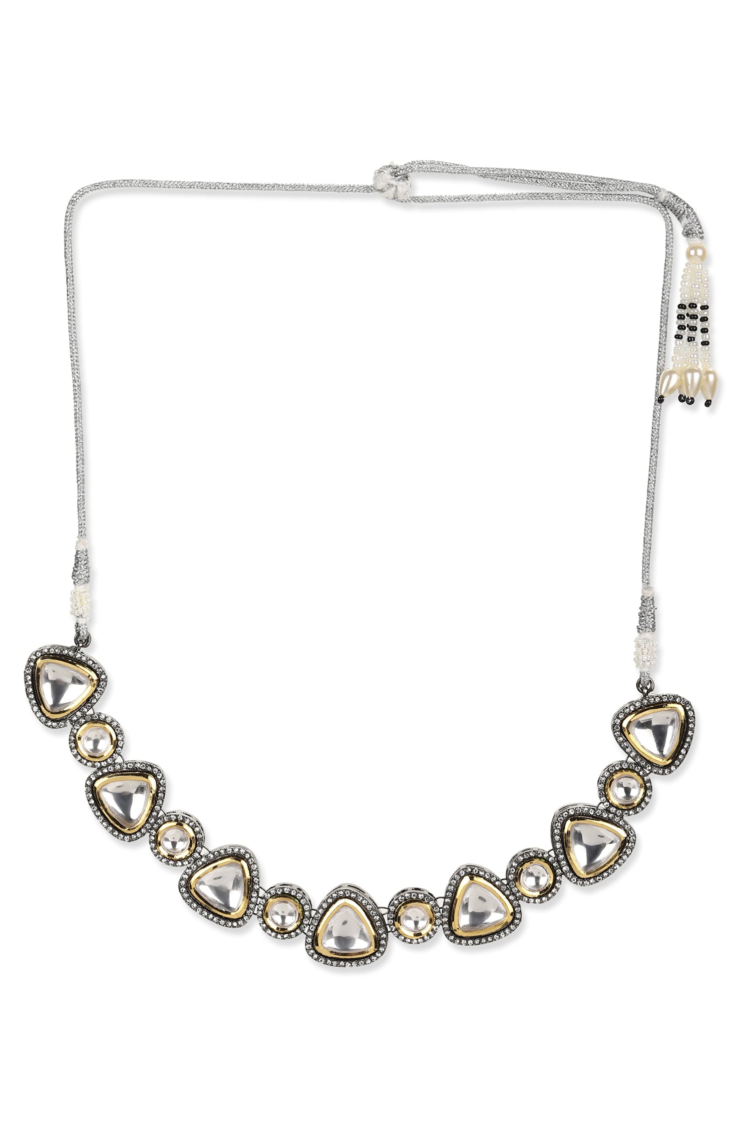 Gleaming Prism Globule Kundan Necklace 