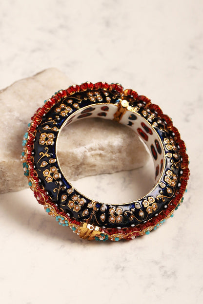 Stones Embellished Kundan Bangle 