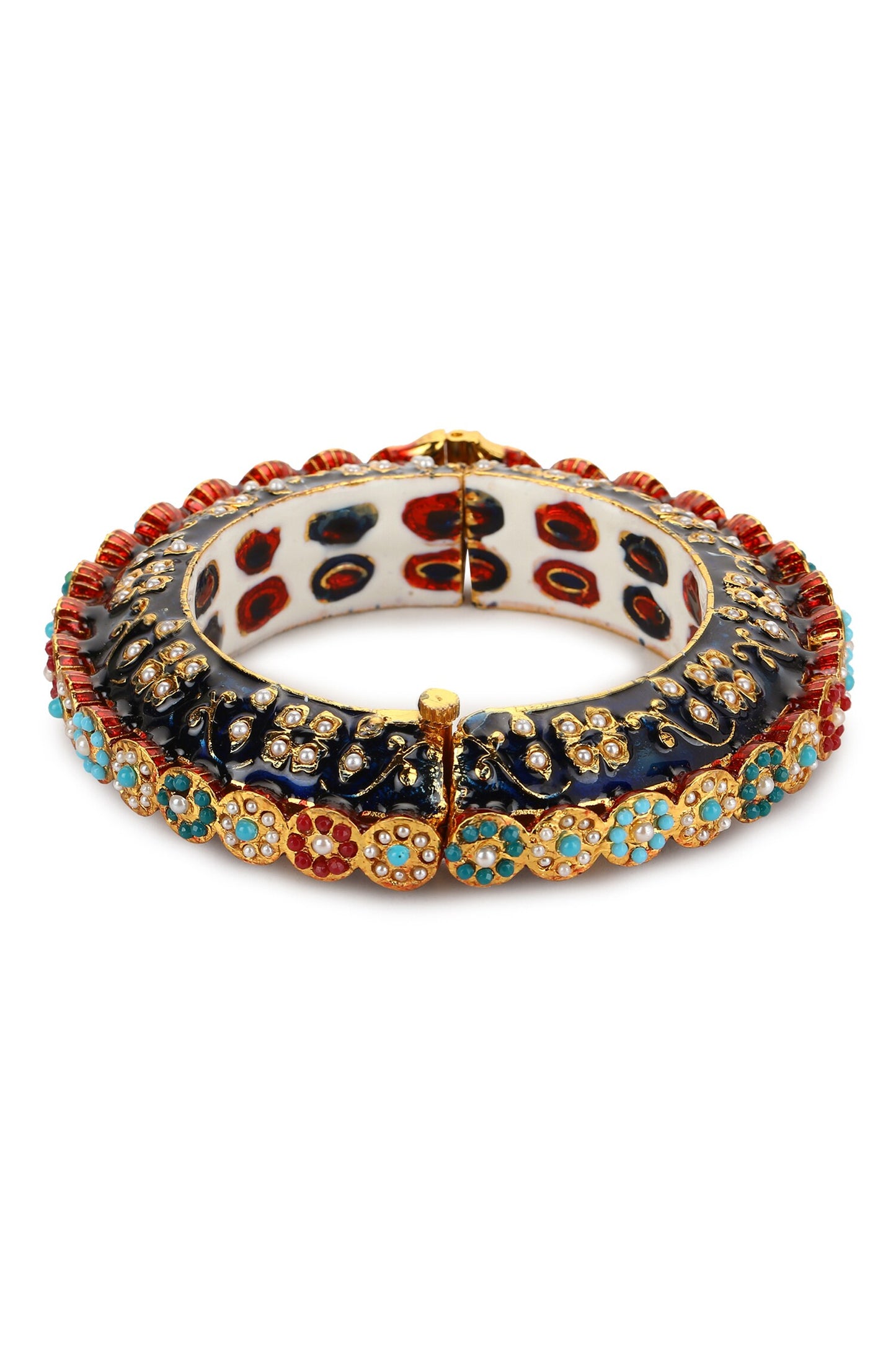 Stones Embellished Kundan Bangle 