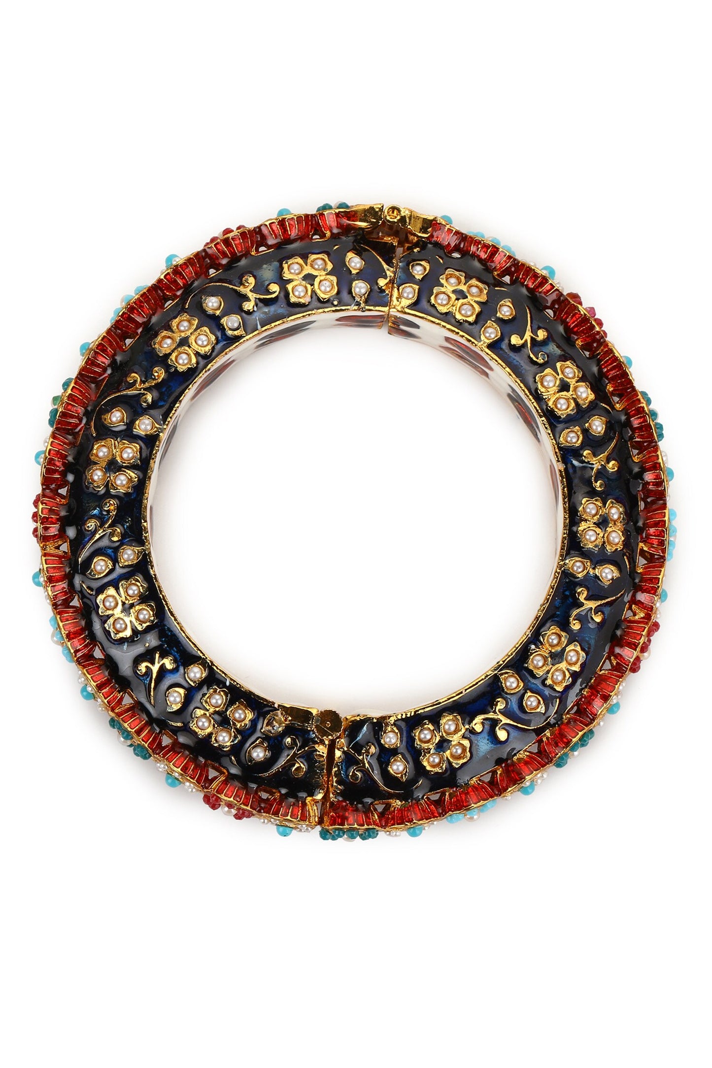 Stones Embellished Kundan Bangle 
