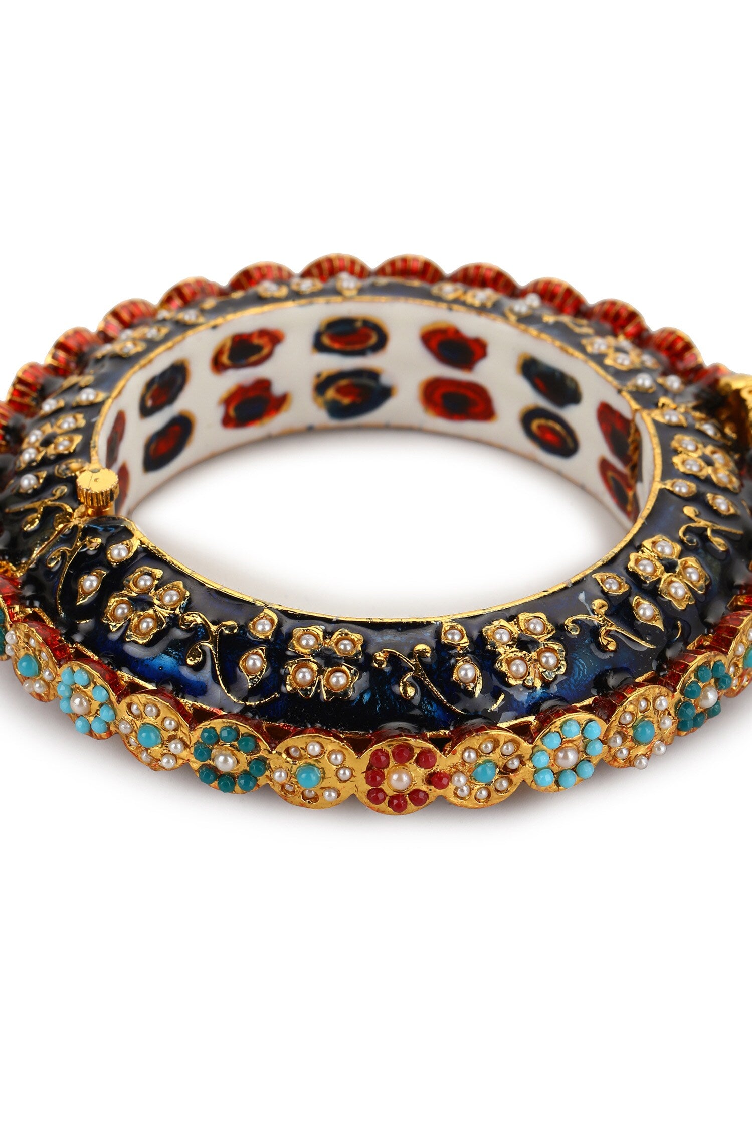Stones Embellished Kundan Bangle 
