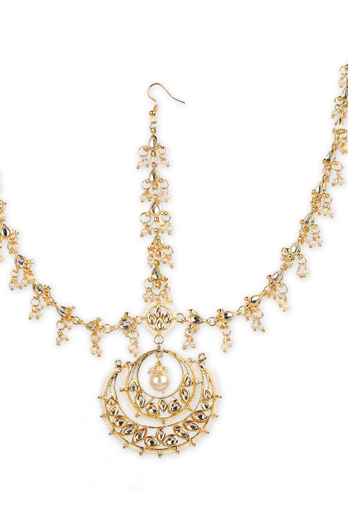 Teardrop Kundan Embellished Mathapatti 