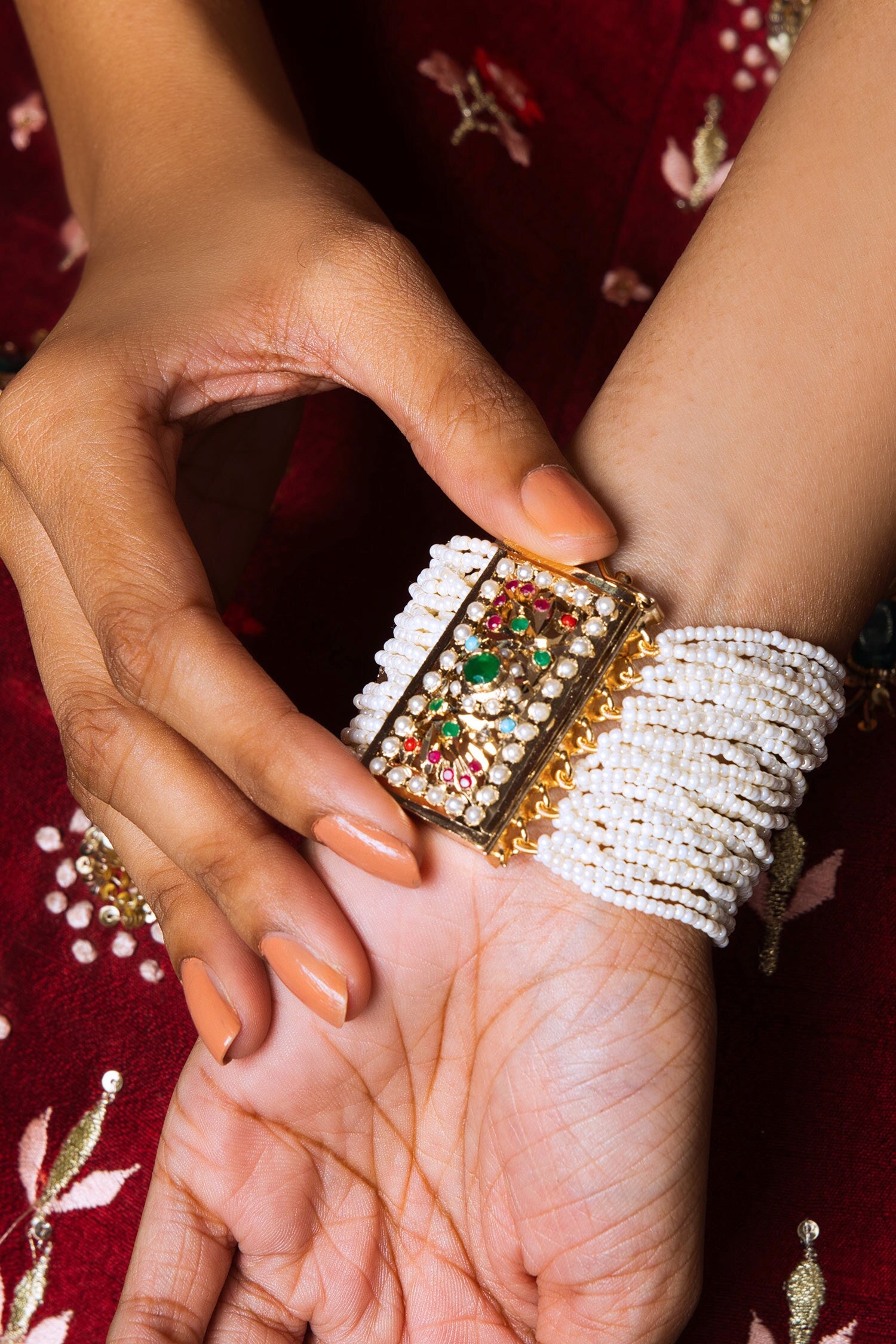 Regal Navratna Jadau Bracelet 