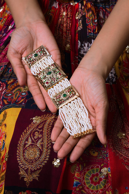 Opulent Jadau Stone Bracelet 