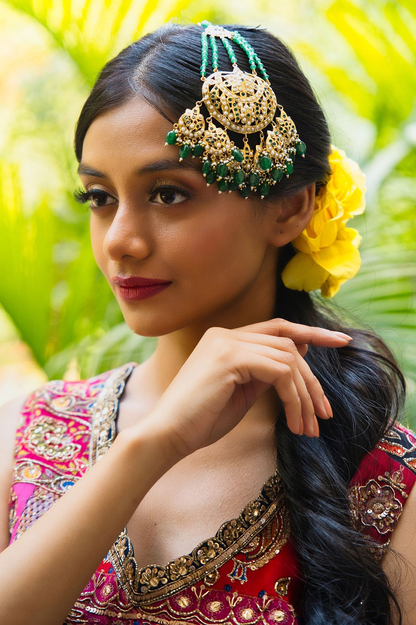 Jadau Stone Studded Multi-Level Paasa 