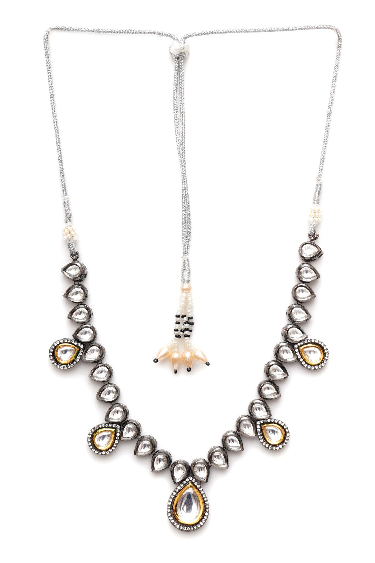 Teardrop Kundan Embellished Necklace 