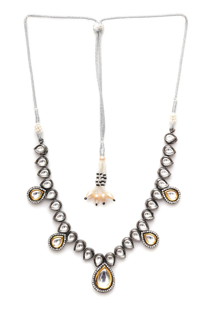 Teardrop Kundan Embellished Necklace 