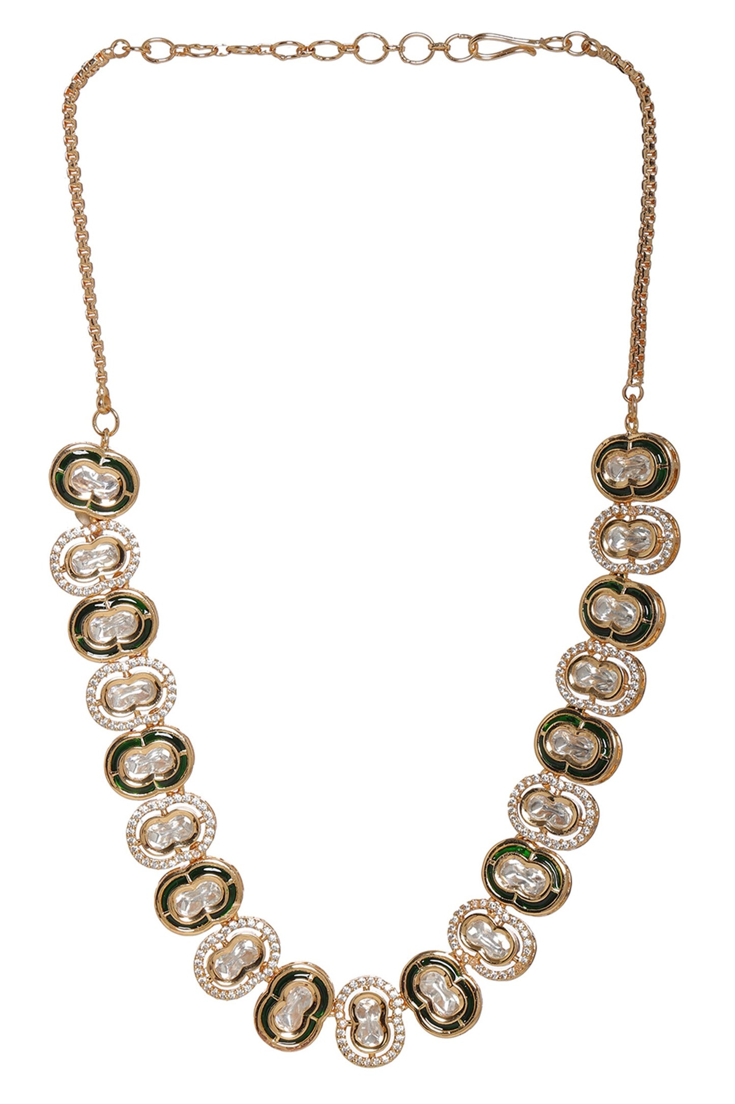 Double Mufli Embellished Necklace 