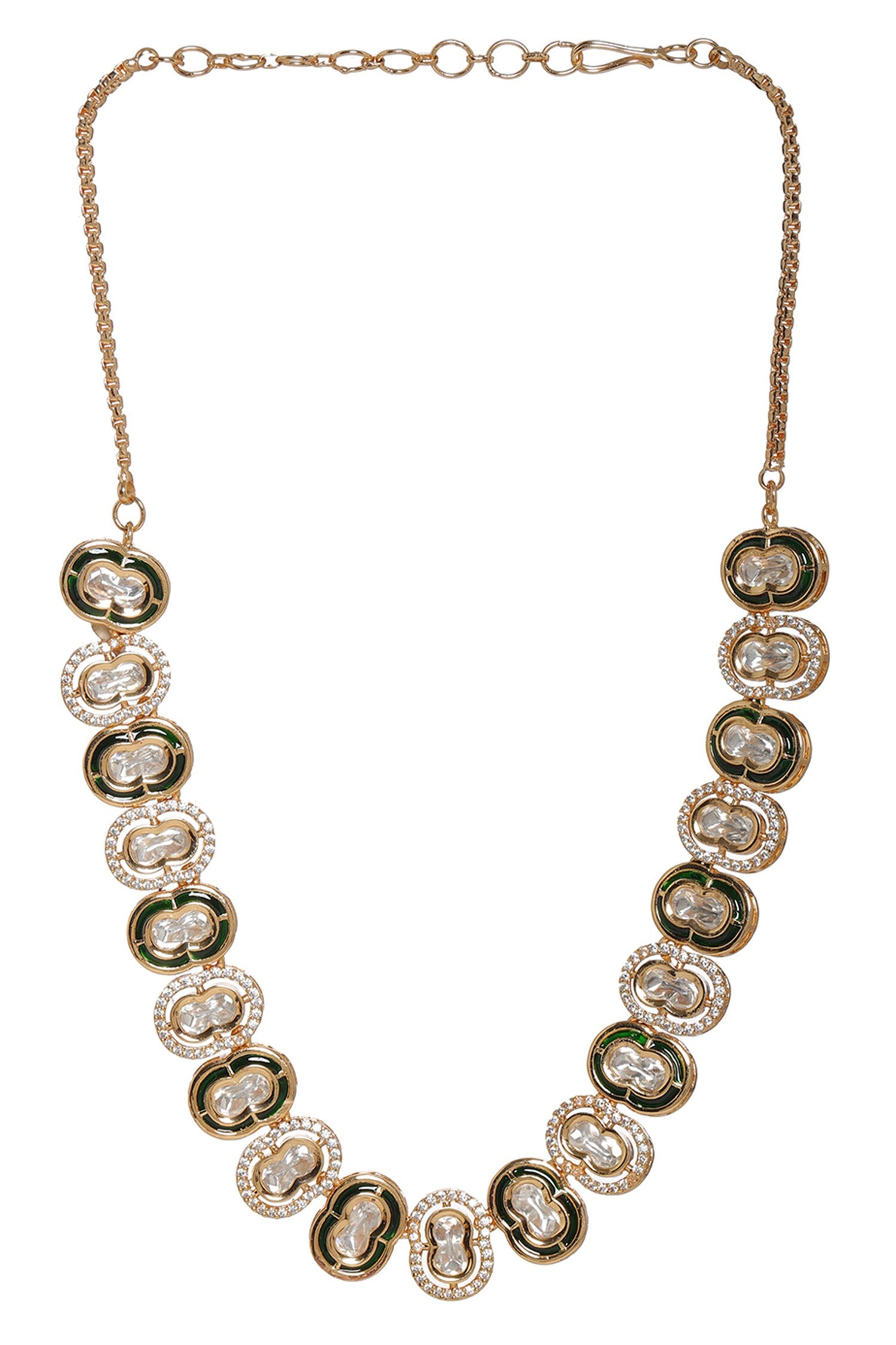 Double Mufli Embellished Necklace 