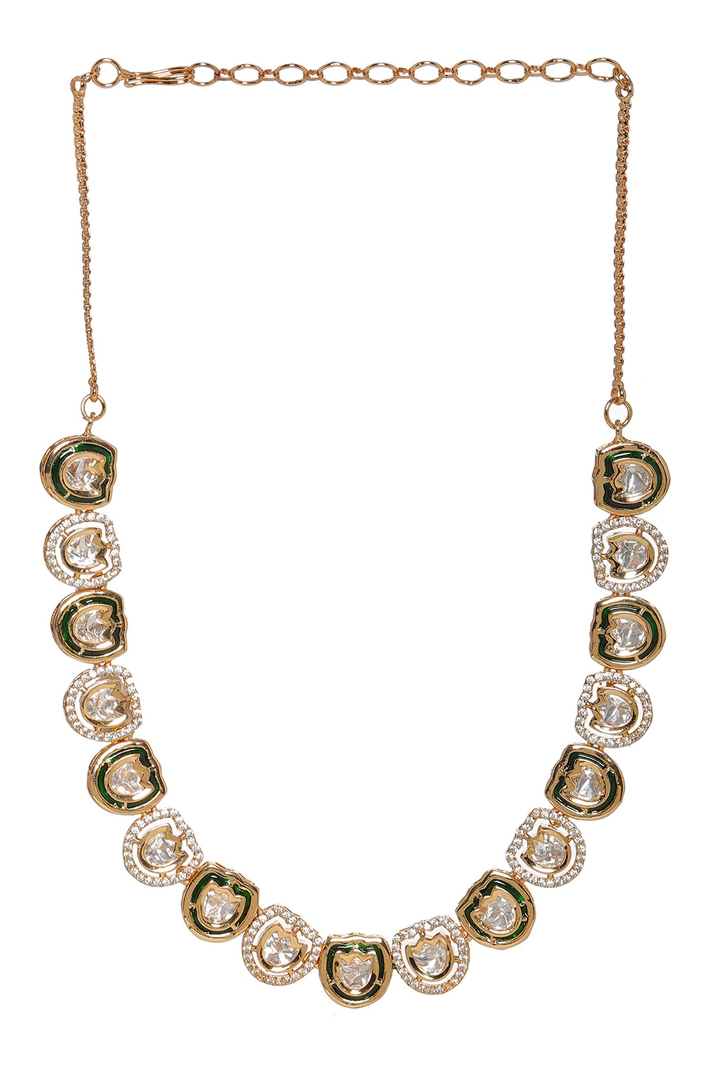 Geometric Kundan Embellished Choker 