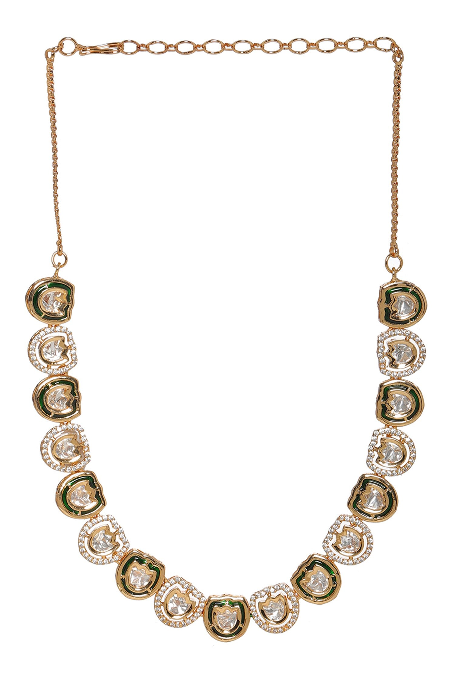 Geometric Kundan Embellished Choker 