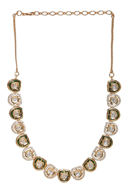 Geometric Kundan Embellished Choker 