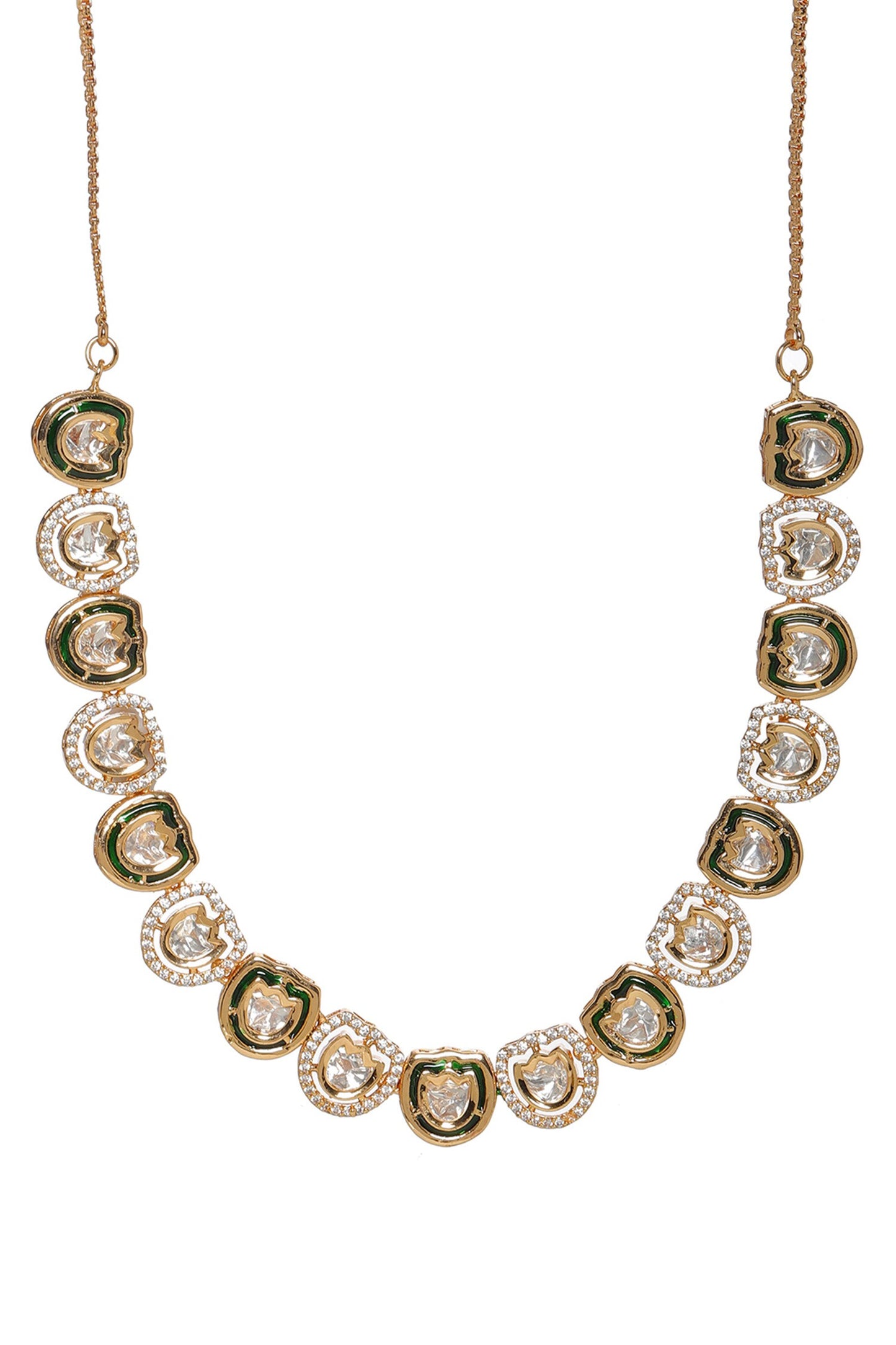 Geometric Kundan Embellished Choker 