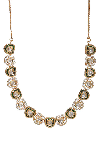 Geometric Kundan Embellished Choker 