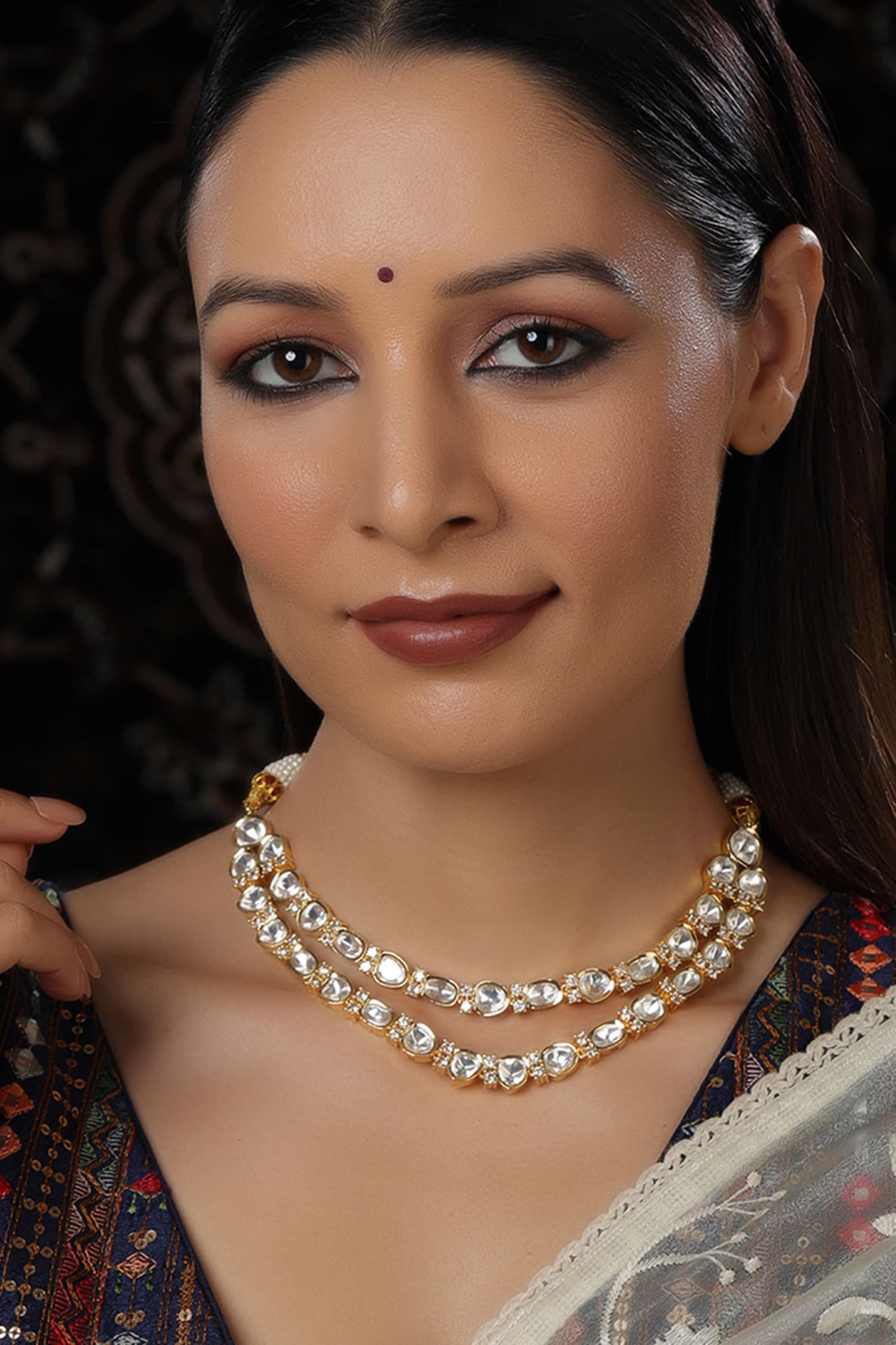 Layered Kundan Embellished Choker 