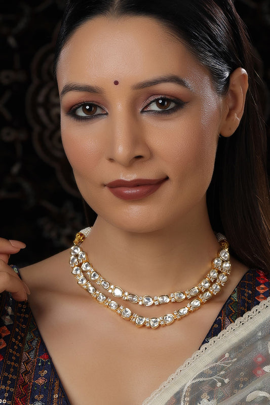 Layered Kundan Embellished Choker 