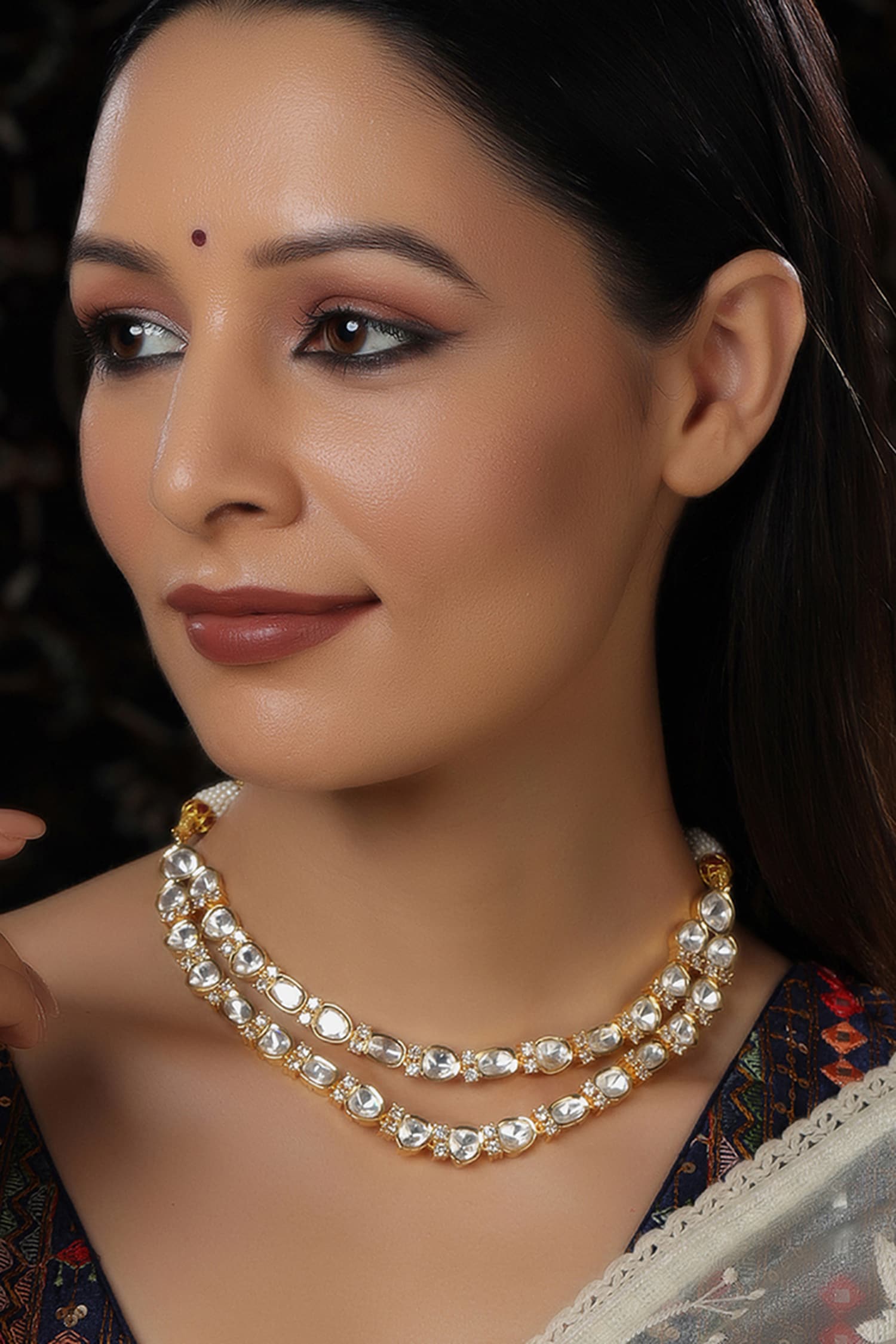 Layered Kundan Embellished Choker 