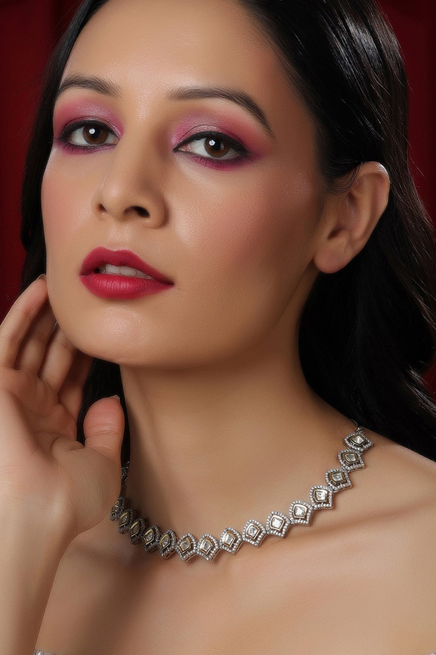 American Diamond Embellished Necklace 