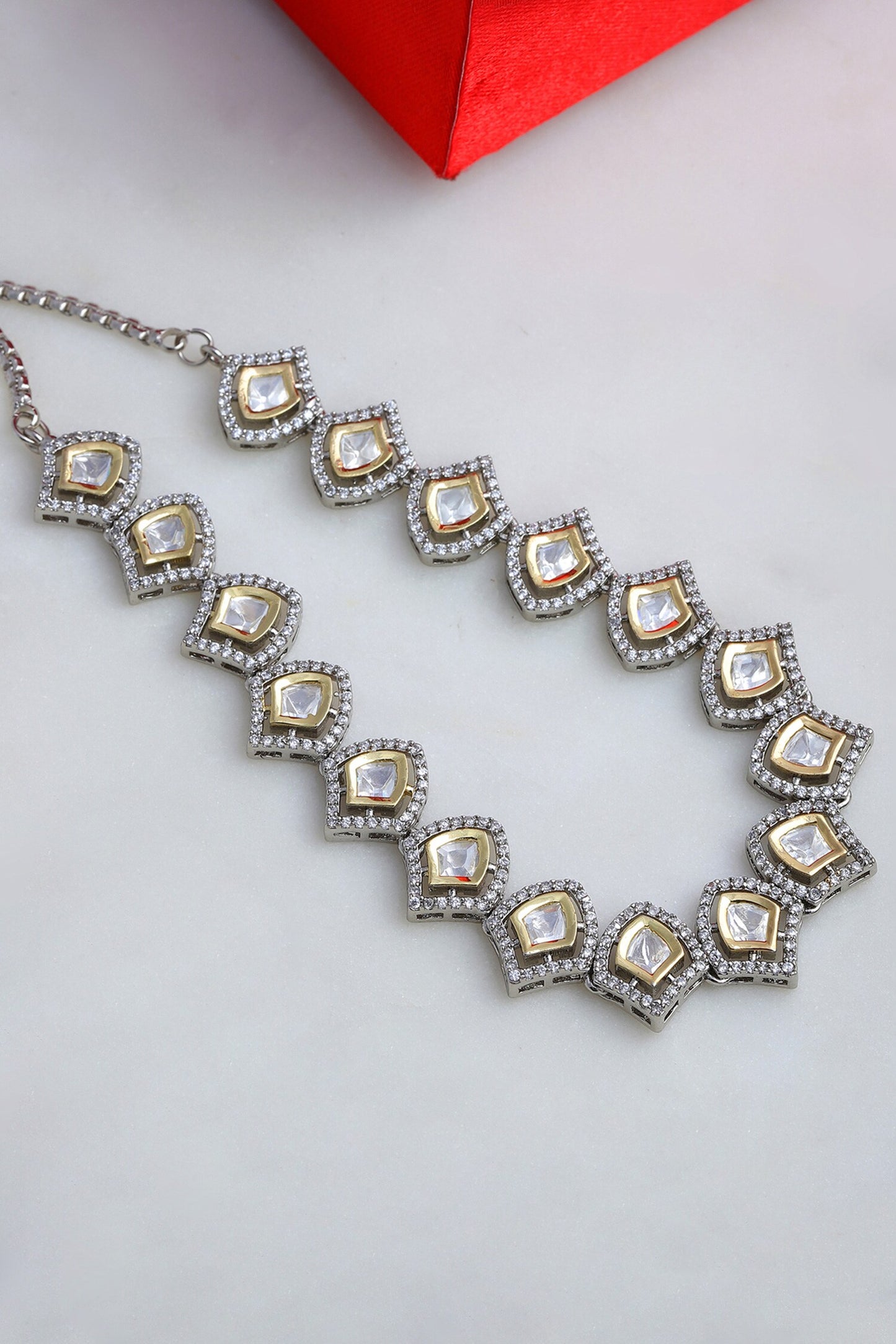 American Diamond Embellished Necklace 