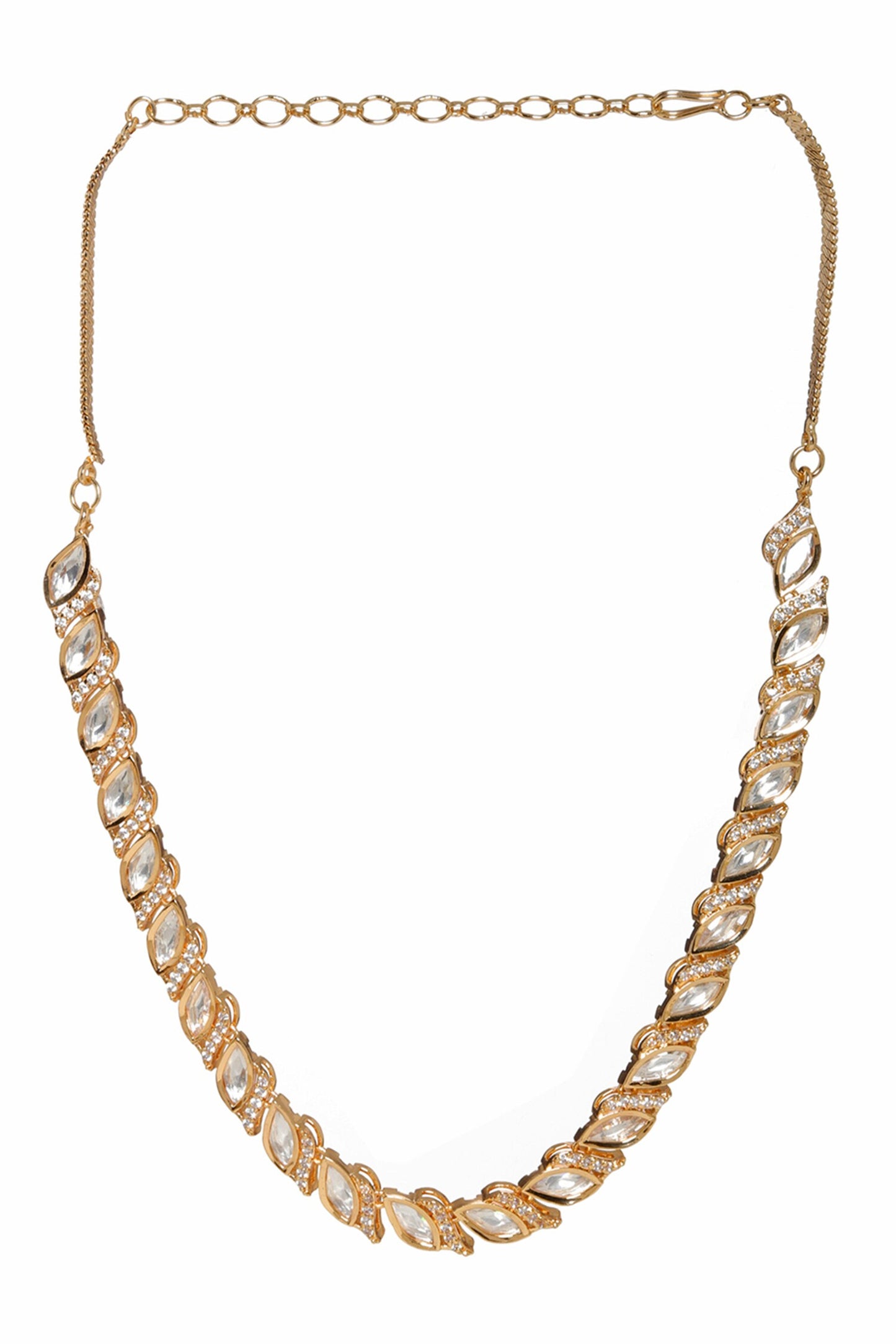 Leaflet Cutwork Embellished Choker 