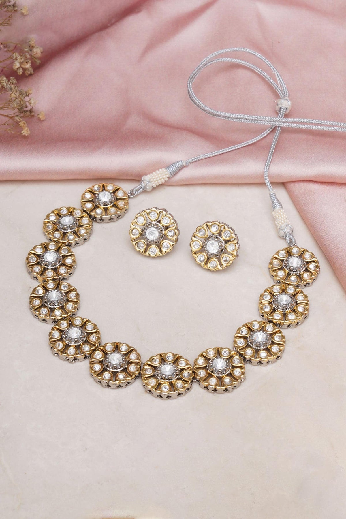 Petal Bloom Kundan Choker With Studs 