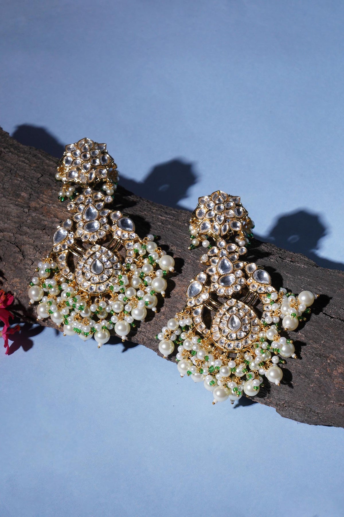 Kundan Chand Earrings 