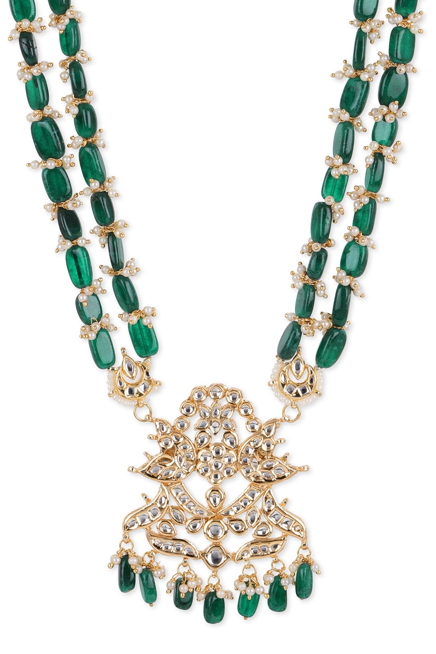 Floral Carved Pendant Necklace 