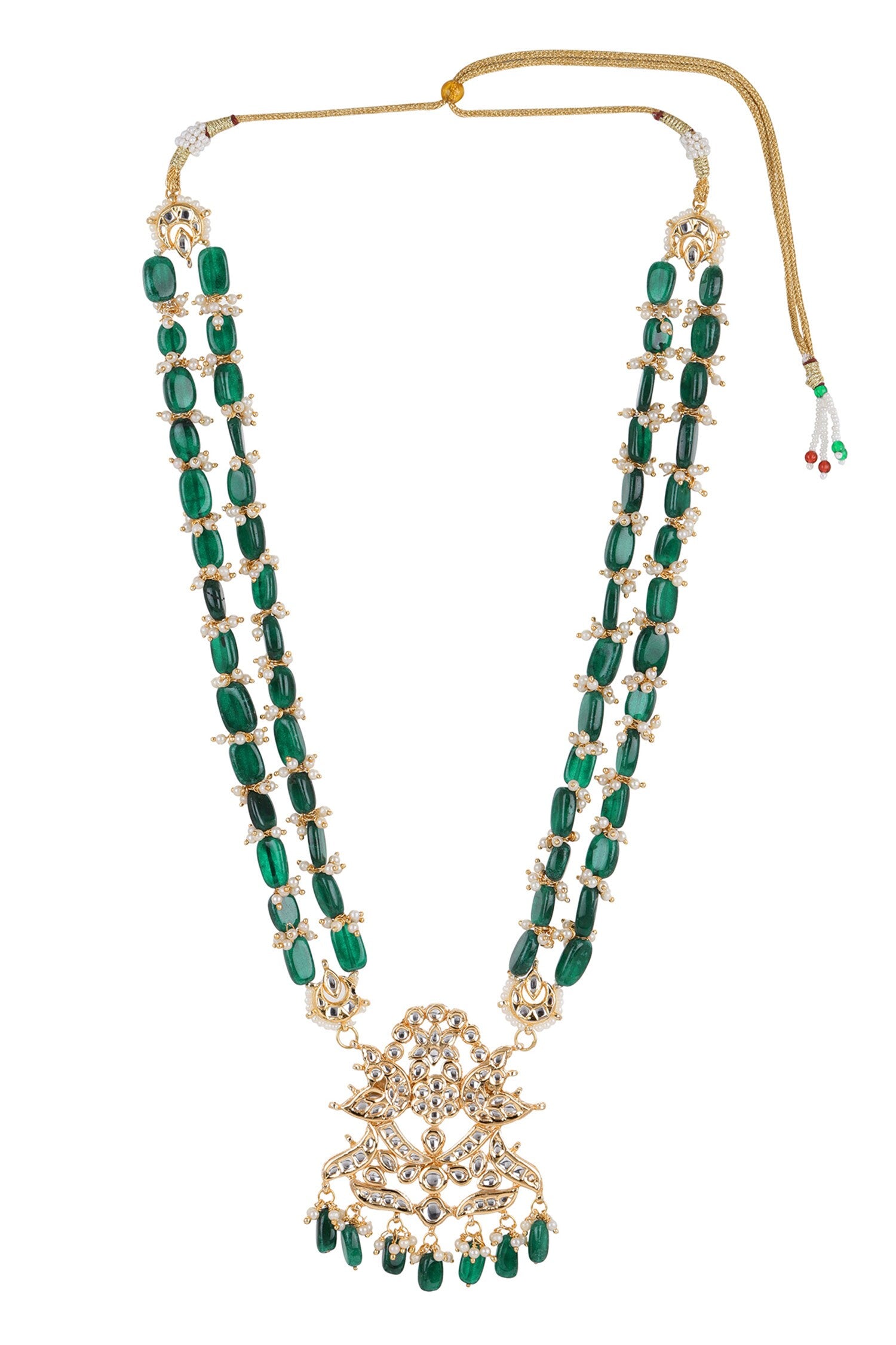Floral Carved Pendant Necklace 
