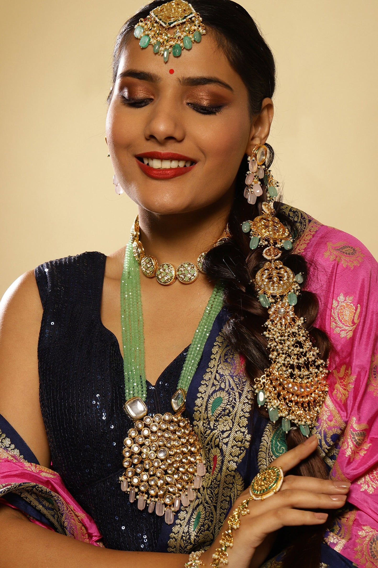 Bead & Kundan Embellished Braid 