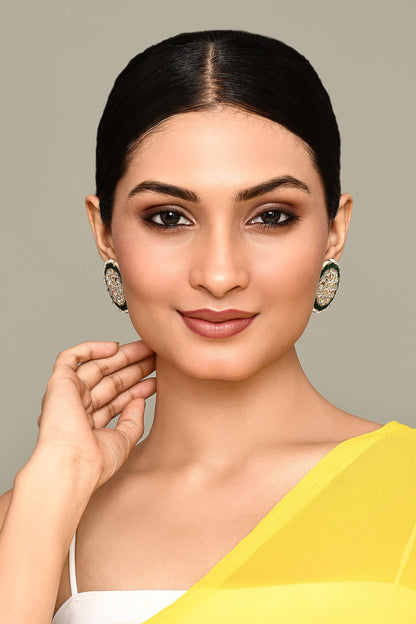 Kundan Stone Floral Earrings 