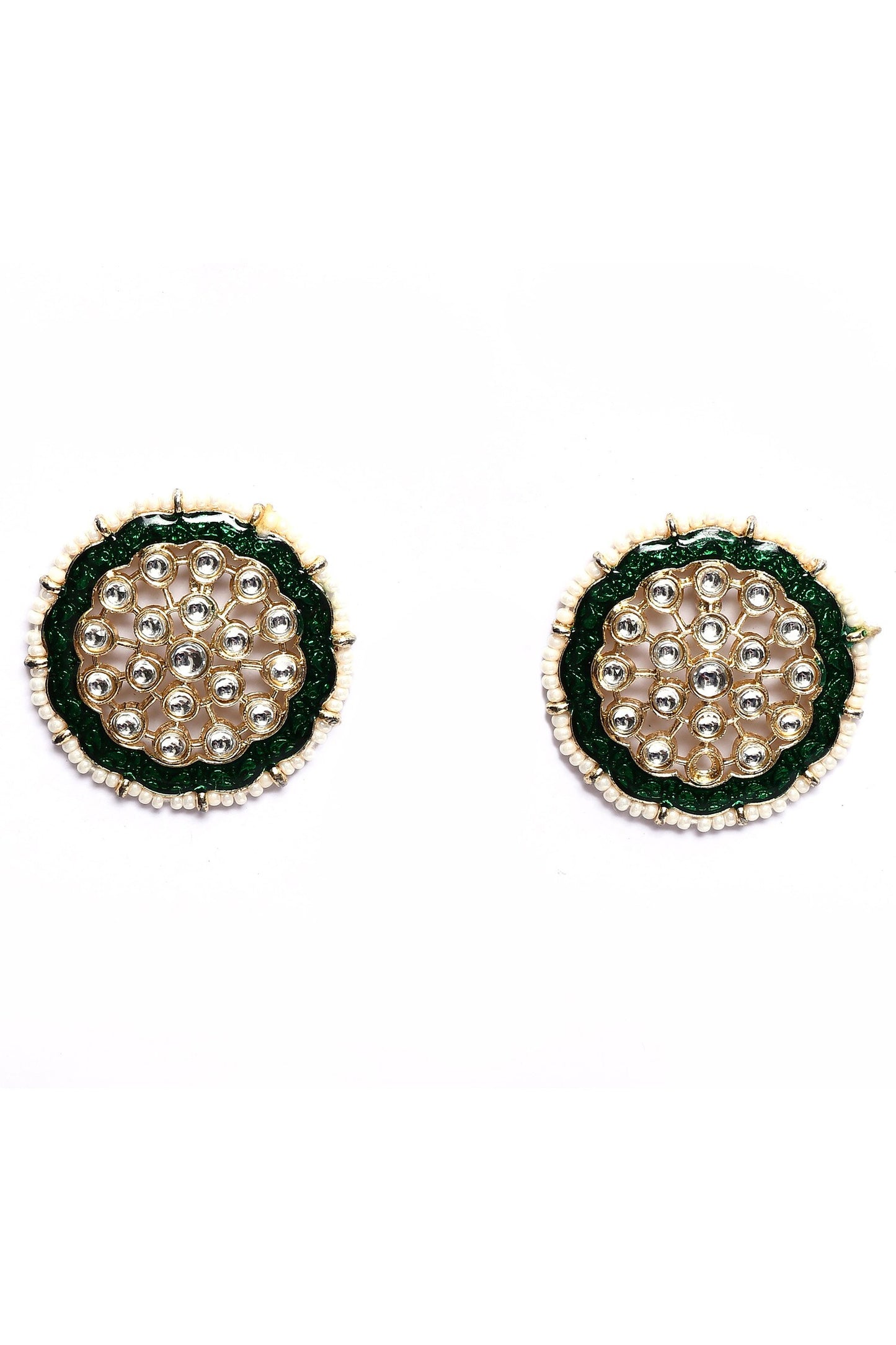 Kundan Stone Floral Earrings 