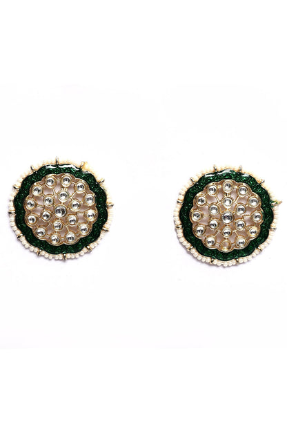 Kundan Stone Floral Earrings 