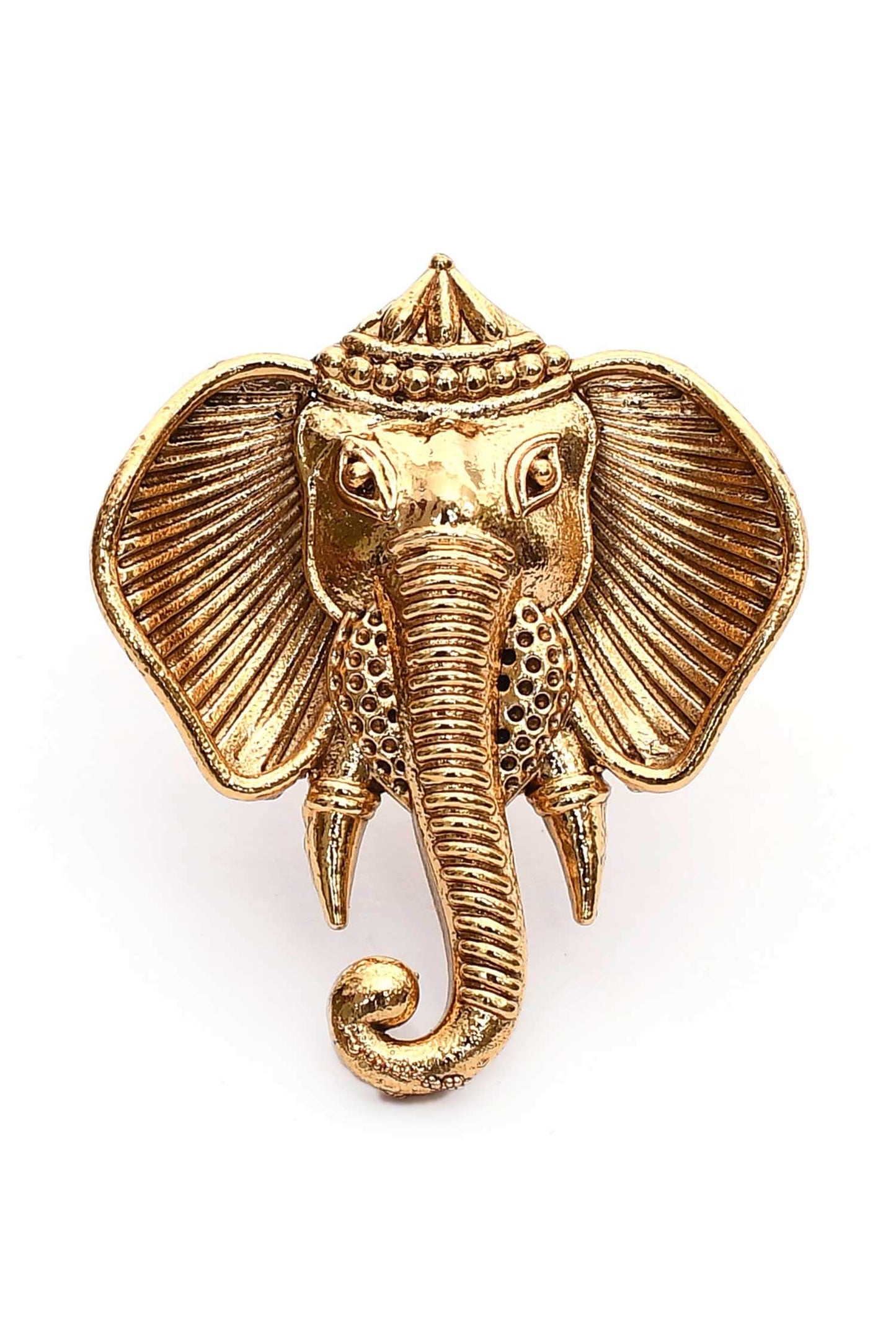 Gajamukh Carved Ring 