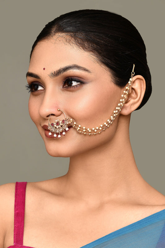 Floral Carved Nose Ring 