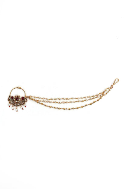 Floral Carved Nose Ring 