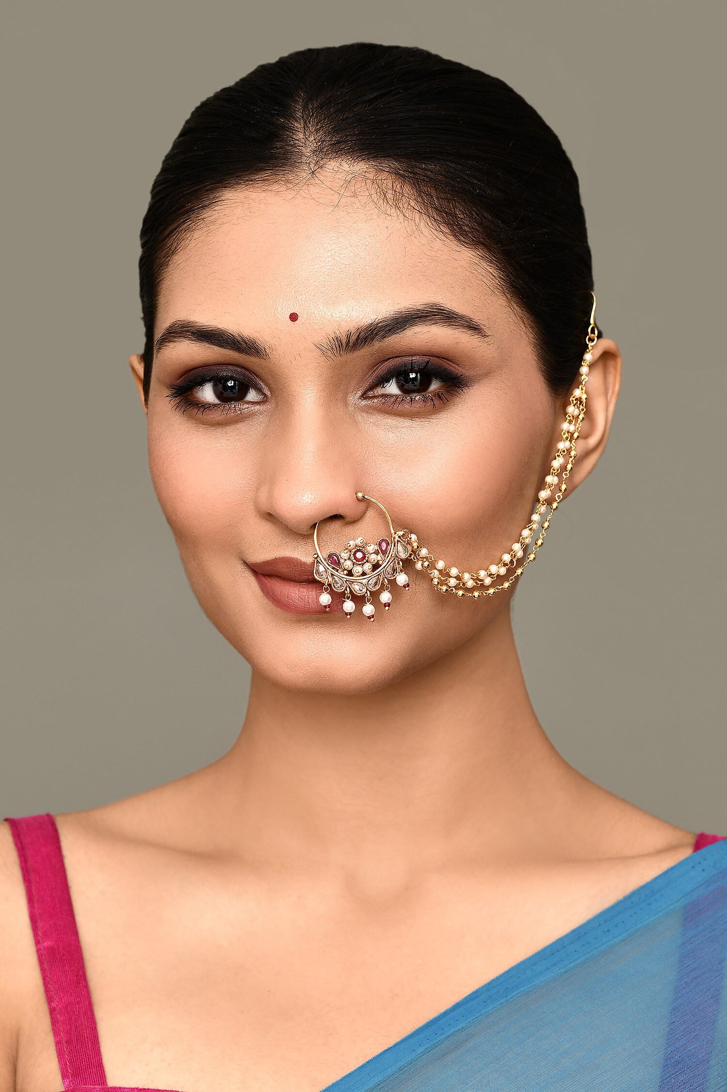 Floral Carved Nose Ring 