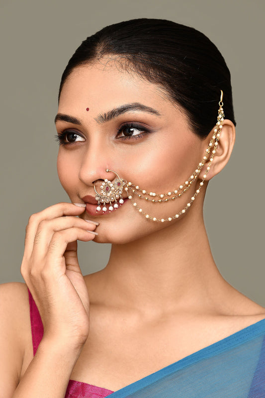 Floret Carved Nose Ring 