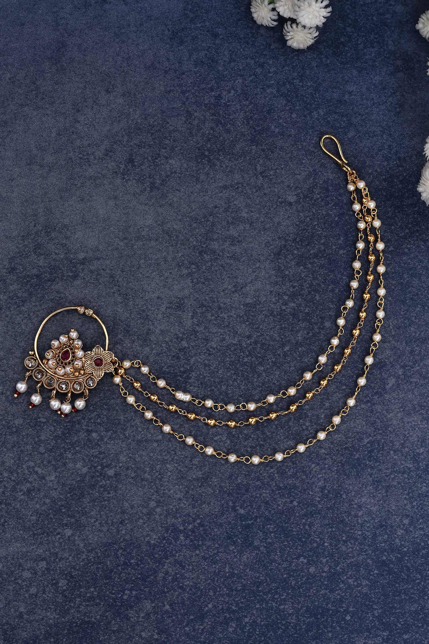 Floret Carved Nose Ring 