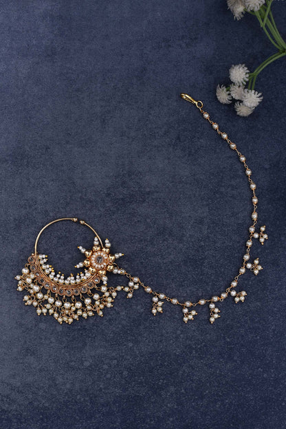 Floral Spike Carved Nose Ring 