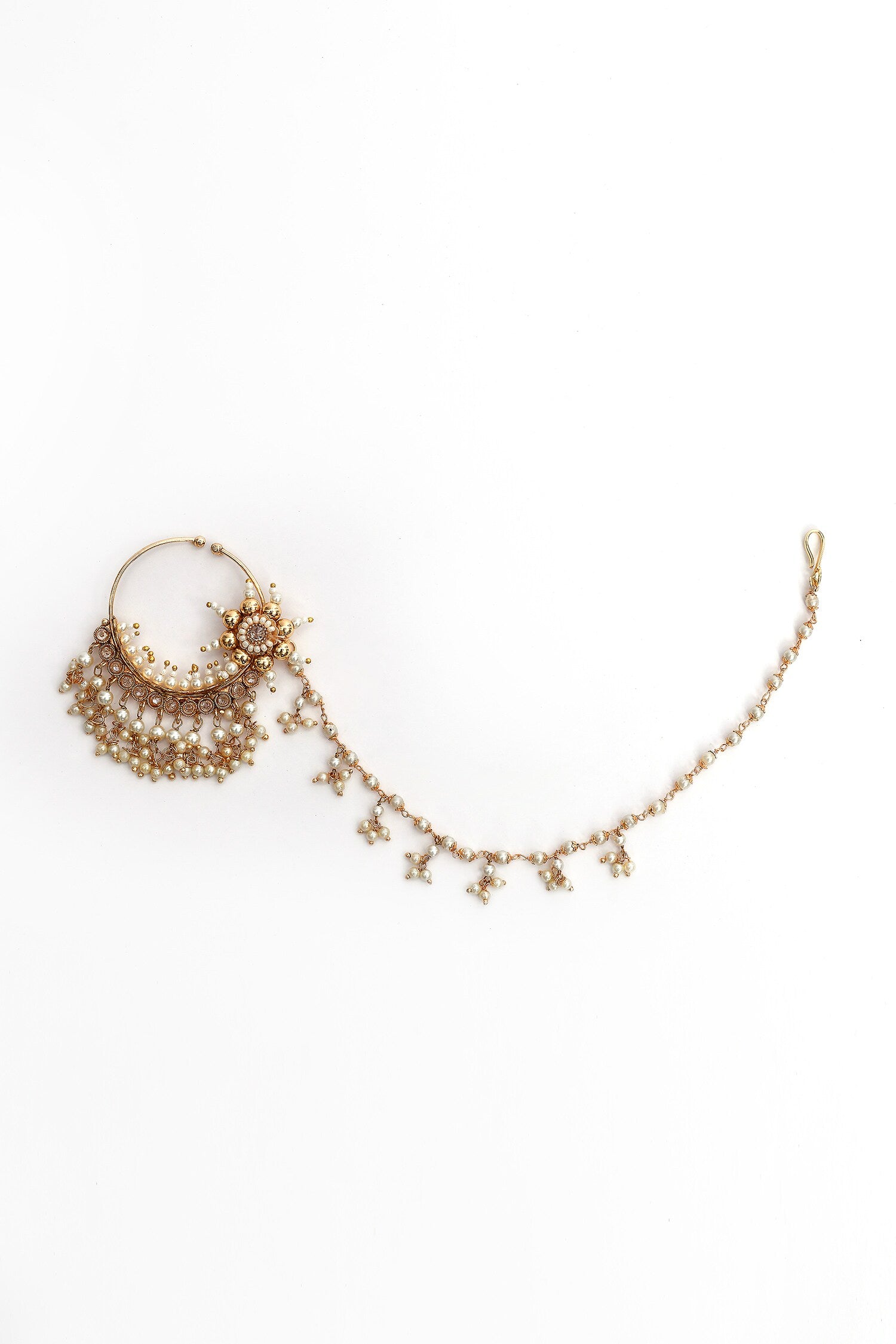 Floral Spike Carved Nose Ring 
