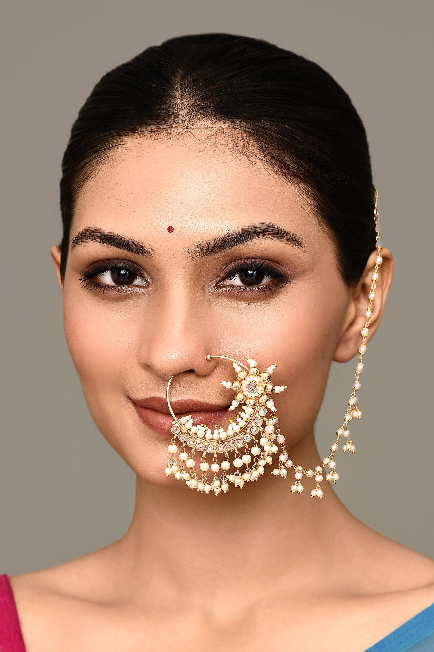 Floral Spike Carved Nose Ring 