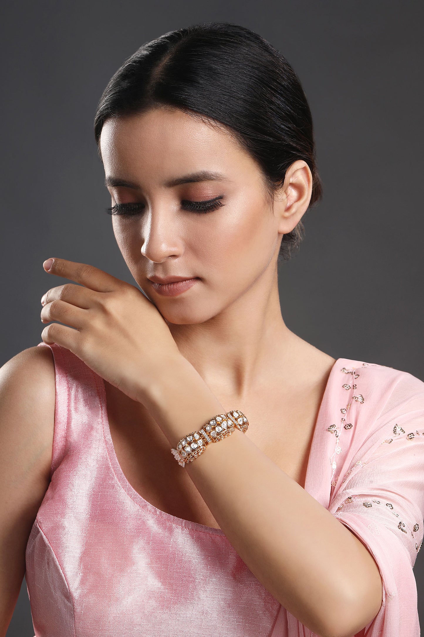 Kundan Polki Embellished Bracelet 