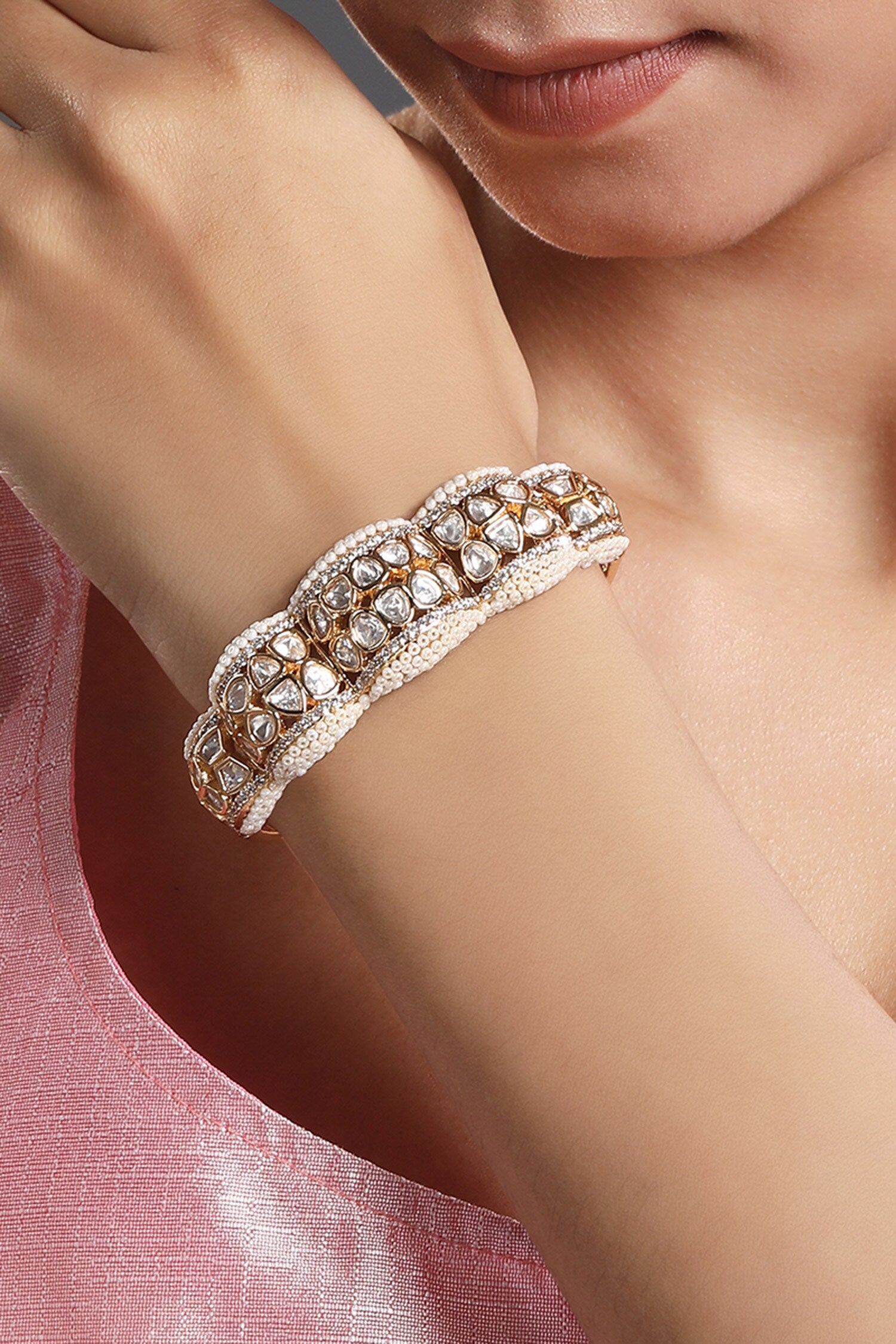 Kundan Polki Embellished Bangle 