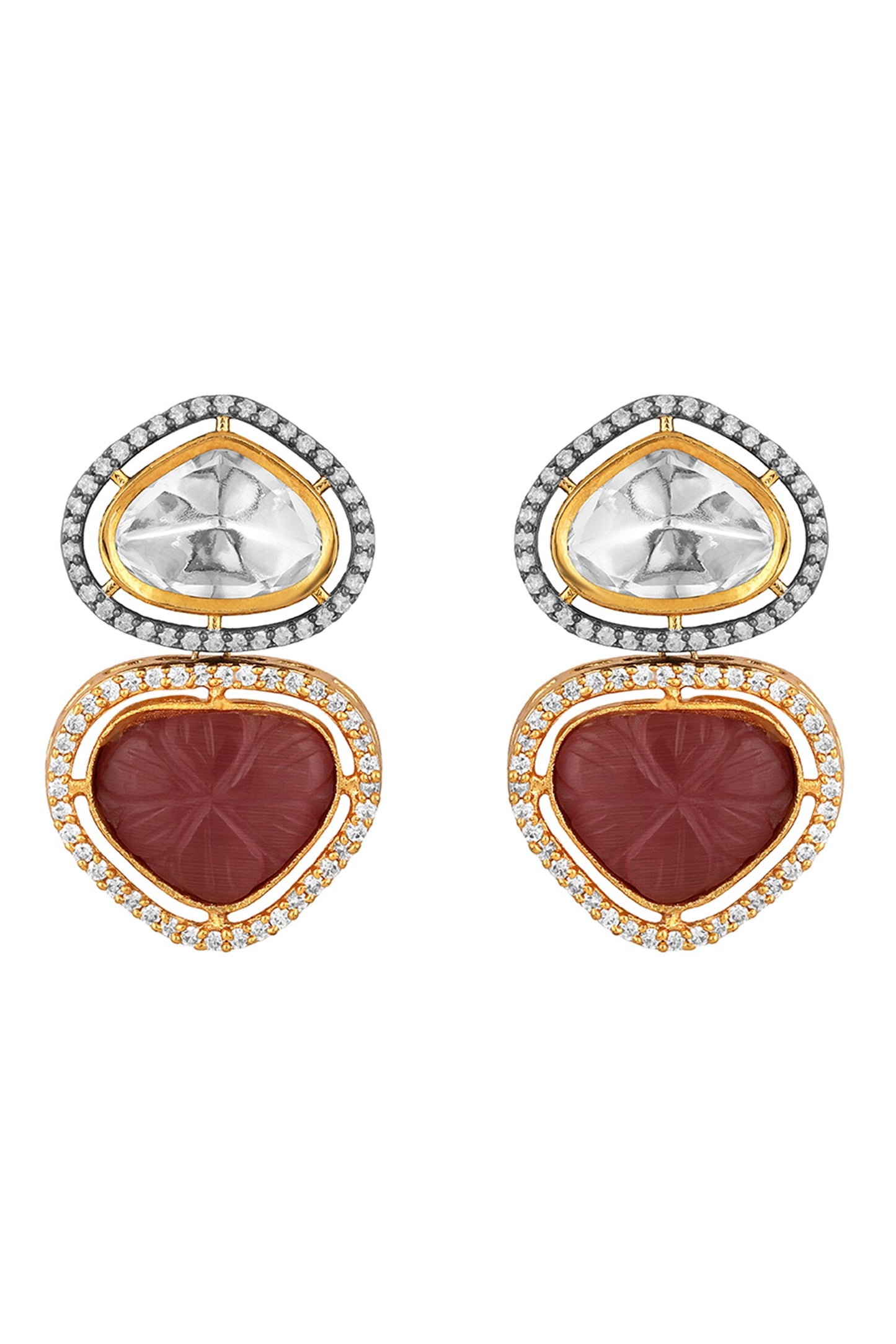 Zirconia Embellished Pendant Necklace Set 