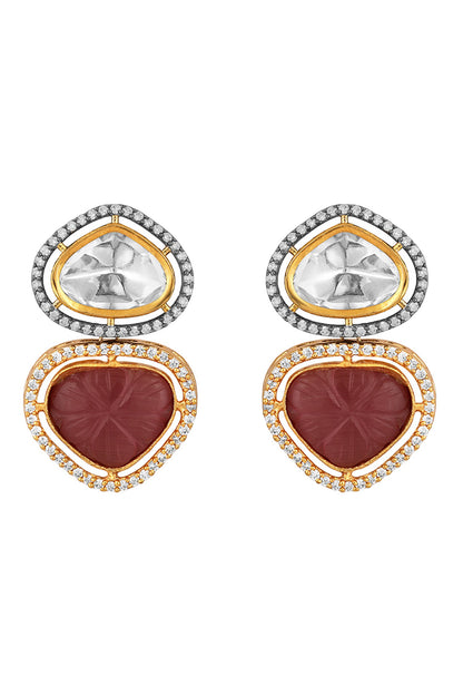 Zirconia Embellished Pendant Necklace Set 