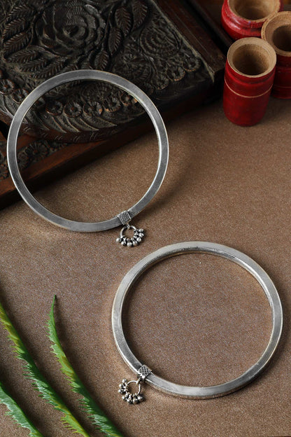 Plain Box Pattern Leg Kada-Set Of 2 